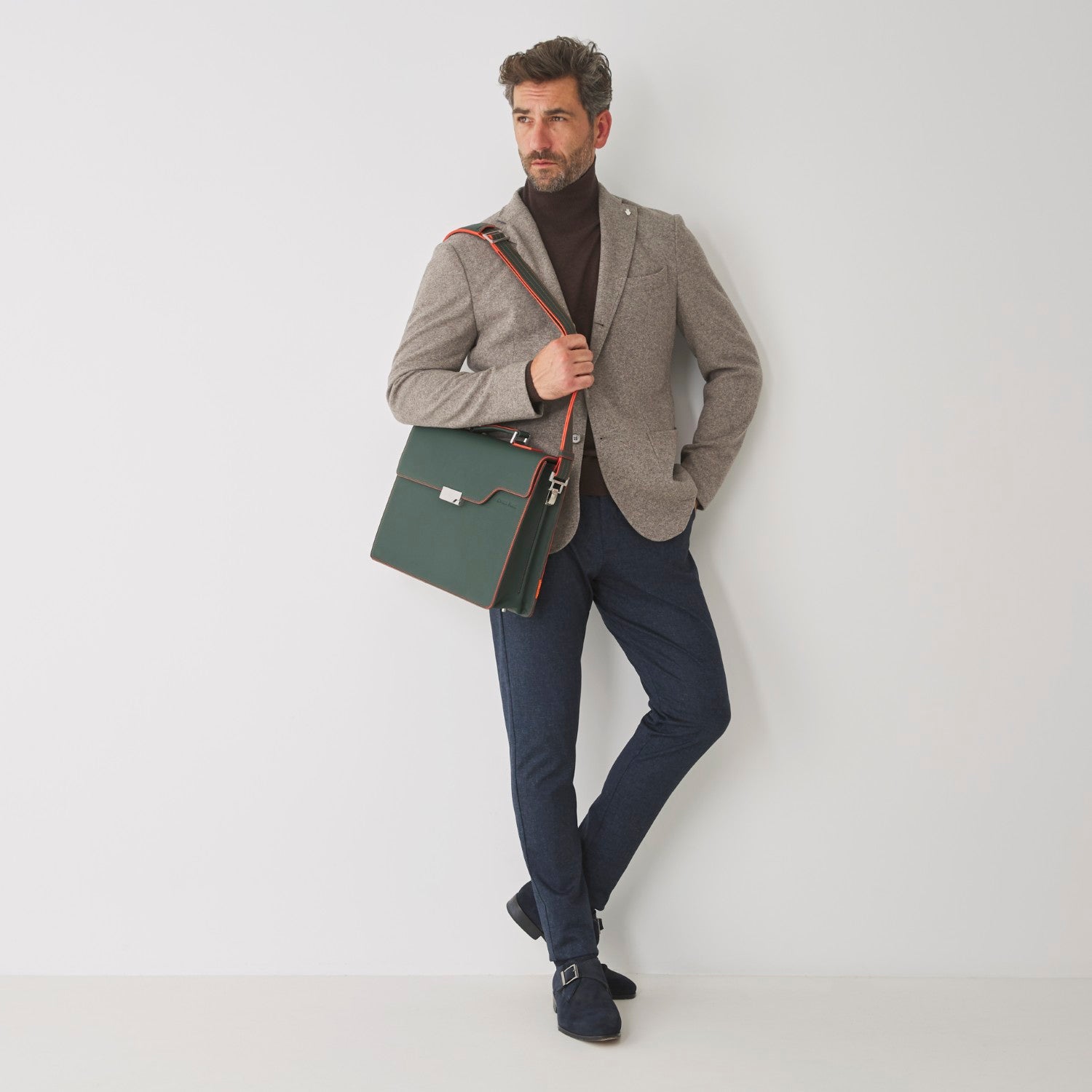 The Classic Briefcase -  Green