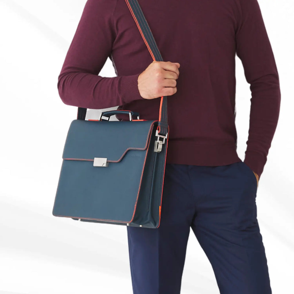 Petrol Blue Evan Red